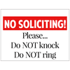 No Soliciting Yard Sign