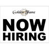 Now Hiring Logo Sign