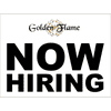 Now Hiring Logo Sign
