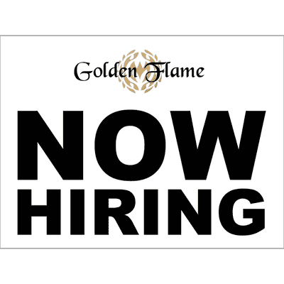 Now Hiring Logo Sign
