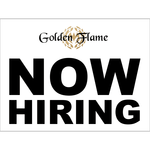 Now Hiring Logo Yard Sign