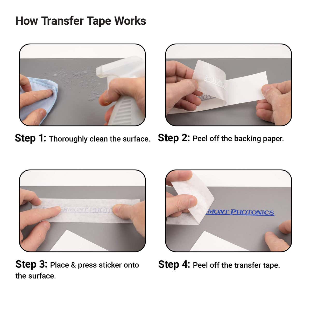 The 4-step process of how to properly use transfer tape