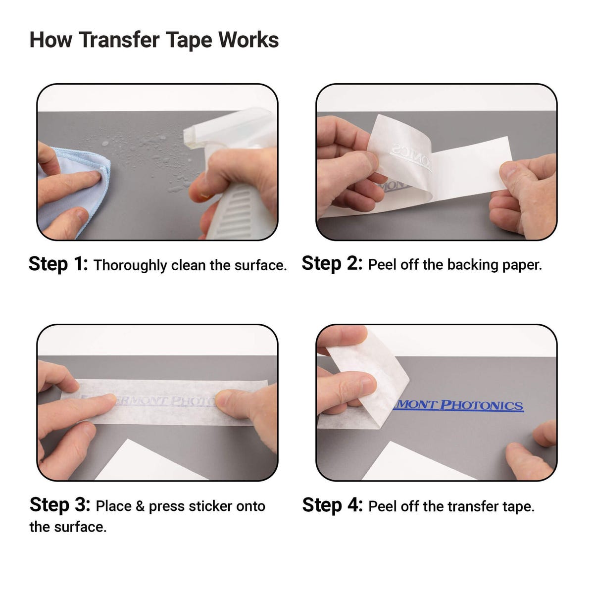 The 4-step process of how to properly use transfer tape