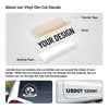 How the transfer paper, vinyl cutout, and backing tape interact for a vinyl decal