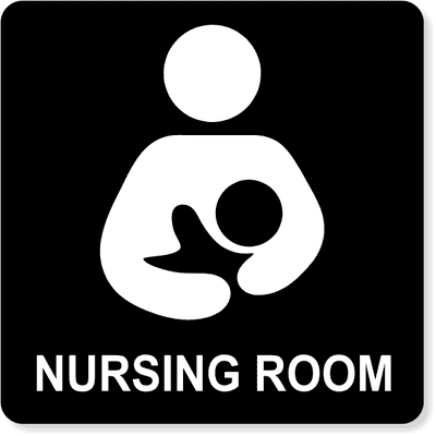 Nursing Room Icon Engraved Sign