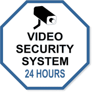 Octagon Video Security System 6" x 6" Vinyl Decal