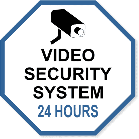 Octagon Video Security System 6" x 6" Vinyl Decal