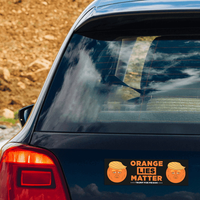 Orange Lies Matter Donald Trump Bumper Sticker