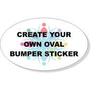 Create Your Own Oval Full Color Bumper Sticker