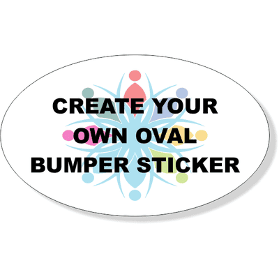 Create Your Own Oval Full Color Bumper Sticker
