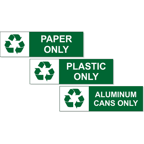 Paper Plastic Aluminum Can Decal Pack
