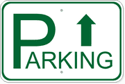 Parking Ahead 12" x 18" Aluminum Sign 