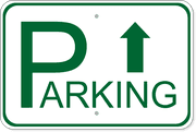 Parking Ahead 12" x 18" Aluminum Sign