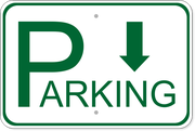 Parking Back 12" x 18" Aluminum Sign 