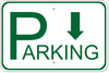 Parking Back Aluminum Sign | 12" x 18"