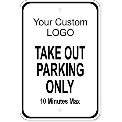 Parking for Takeout Customers Only Sign | 18" x 12"