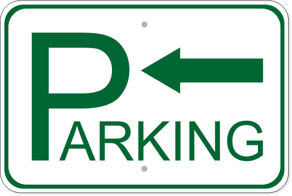 Parking Left 12" x 18" Aluminum Sign 