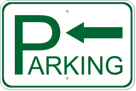 Parking Left 12" x 18" Aluminum Sign