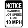 Parking Lot Speed Limit Sign | 18" x 12"