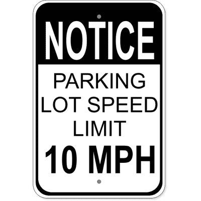 Parking Lot Speed Limit Sign | 18" x 12"