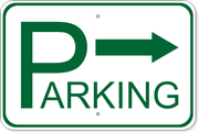 Parking Right 12" x 18" Aluminum Sign 