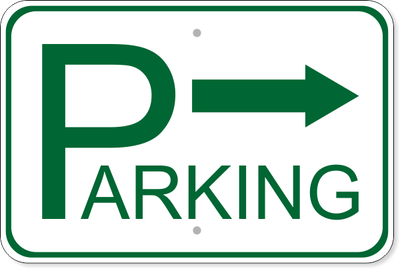 Parking Right Aluminum Sign | 12" x 18"