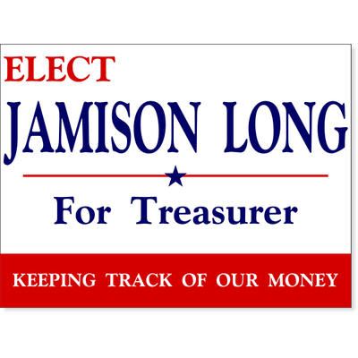 Personal Message Election Yard Sign | 18" x 24" - alternate view