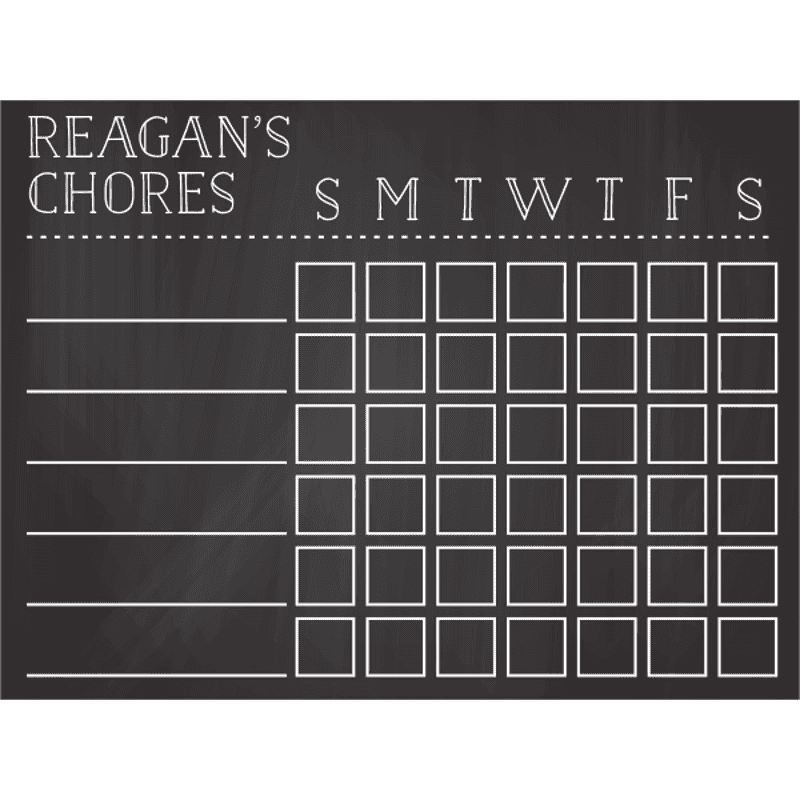 Personalized Chore Chart Chalkboard