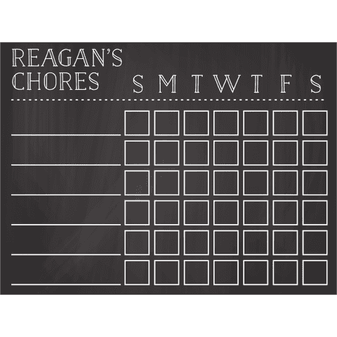 Personalized Chore Chart Chalkboard