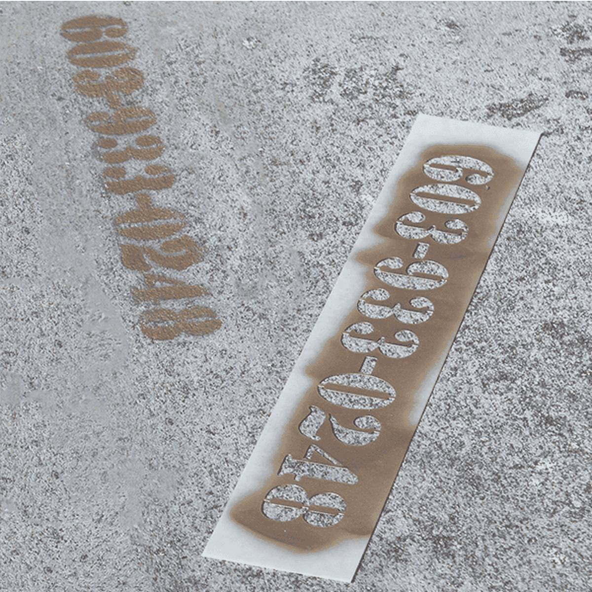 Phone Number Custom Stencil