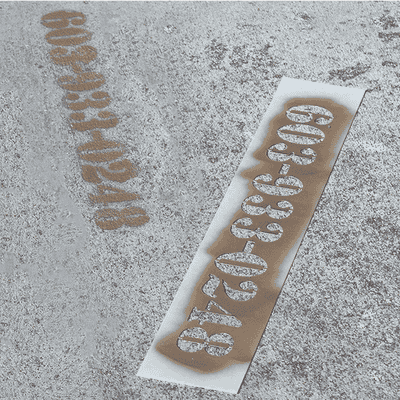 Custom Stencil - Pick Your Size - Horizontal - alternate view