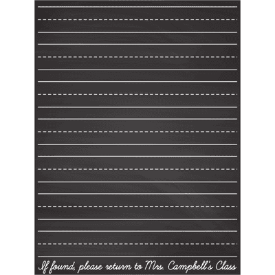 Personalized Handwriting Practice Chalkboard