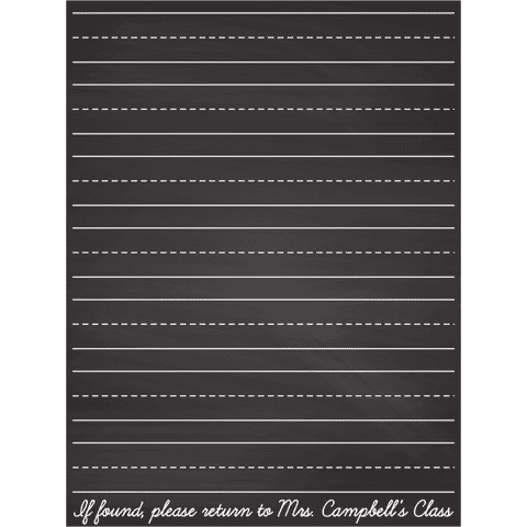 Personalized Handwriting Practice Chalkboard