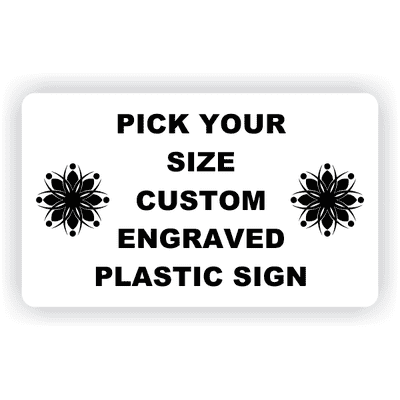 Design Your Own Custom Engraved Plastic Sign -Horizontal - alternate view