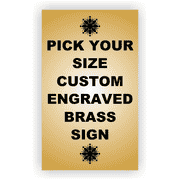 Pick Your Size Custom Vertical Engraved Brass Sign Over 3" Wide