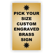 Pick Your Size Custom Vertical Engraved Brass Sign Over 3" Wide