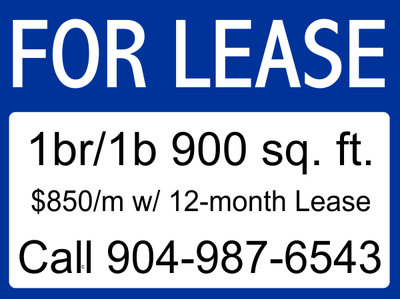 Basic For Lease Sign