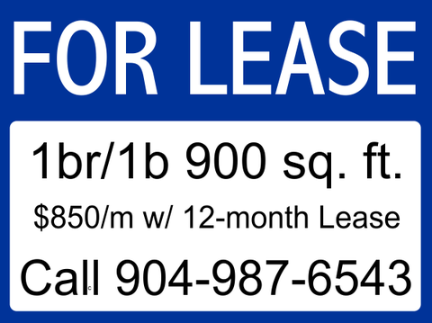 Basic For Lease Sign