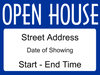 Plastic Fancy Open House Sign