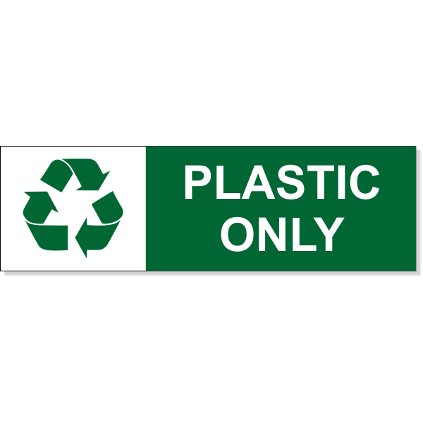 3" x 10 Plastic Recycle Decal