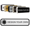 Rounded Engraved Plastic Sign with Plastic Holder - 2" x 10"