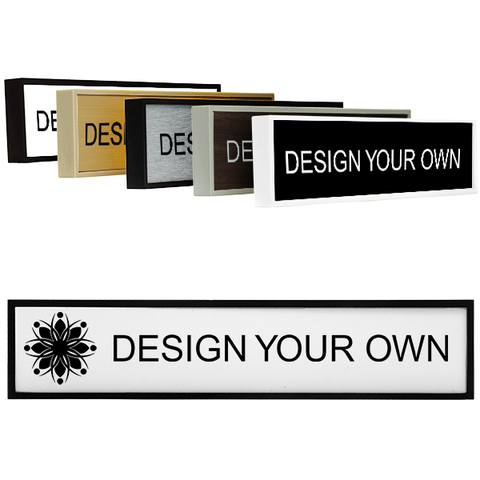 Plastic Square Corner Wall Sign with Engraved Insert (8129, 3128)