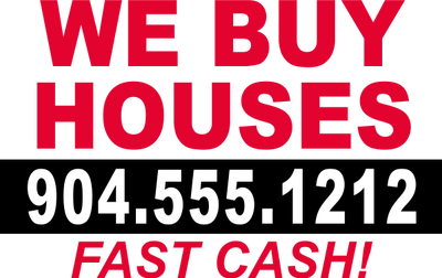 We Buy Houses Fast Cash Yard Sign 