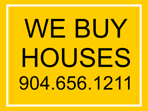 Plastic We Buy Houses Yard Sign