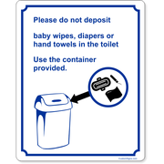 Please Do Not Deposit Products Use the Container 10" x 8" Full Color Sign 