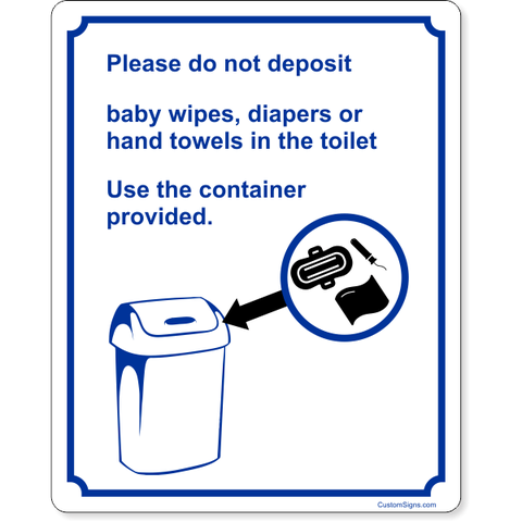 Please Do Not Deposit Products Use the Container 10" x 8" Full Color Sign