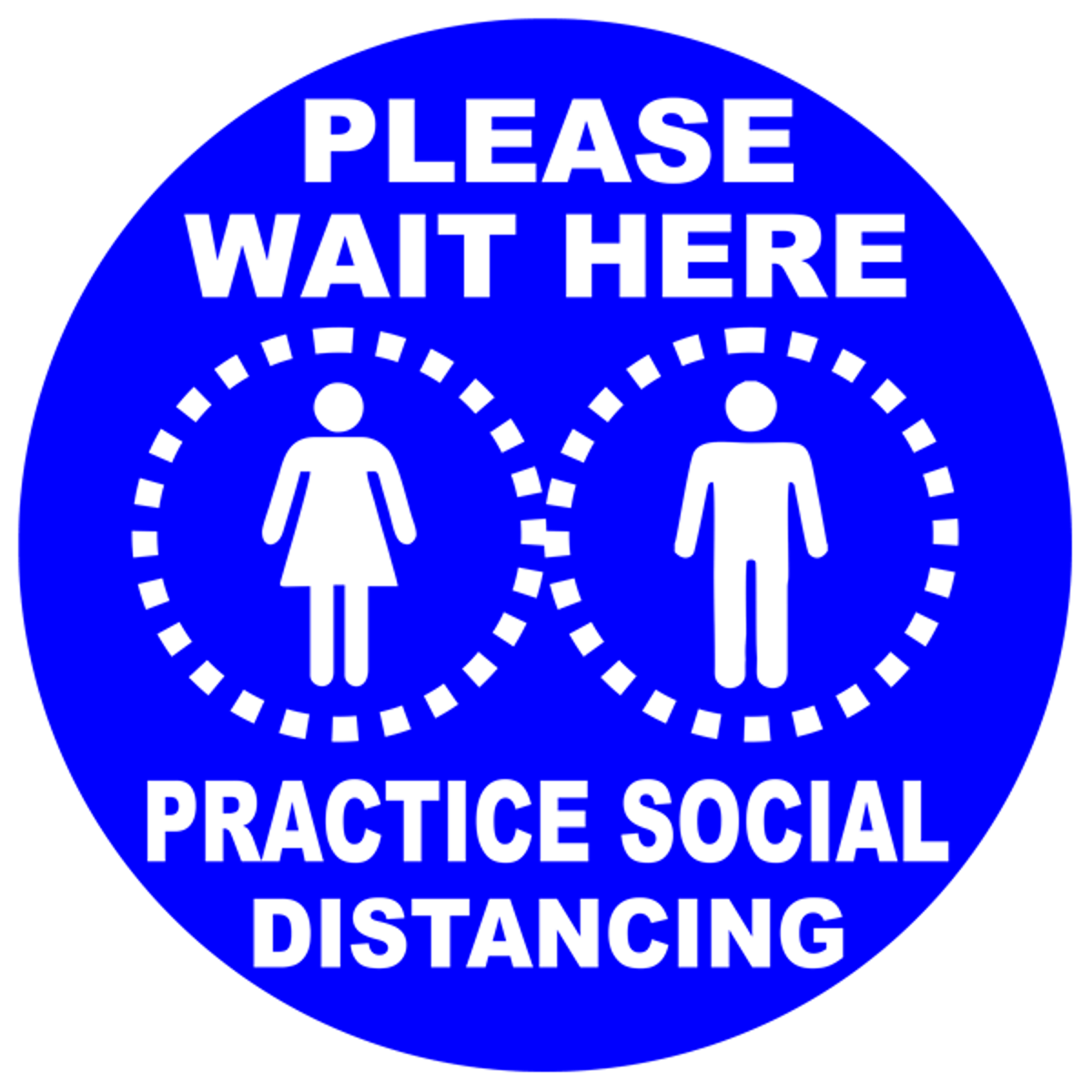Please Wait Here Floor Decal