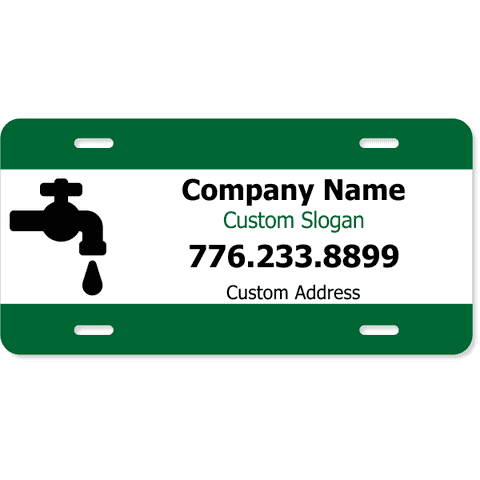 Plumbing Faucet Industry Custom Front License Plate