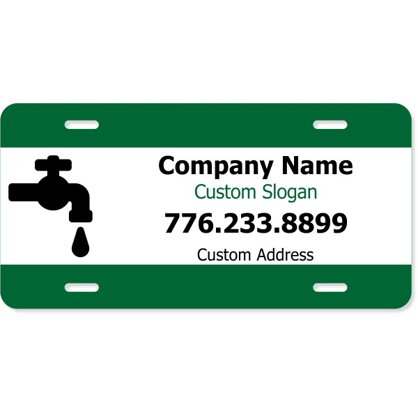 Plumbing Faucet Industry Custom Front License Plate