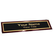 Custom 2" x 10" Glossy Rosewood Desk Wedge